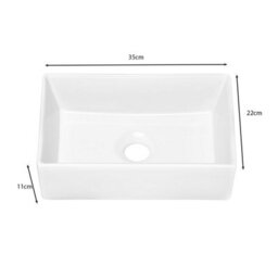 Heze Furniture Dove 2 Drawer Bathroom Cabinet Vanity Unit With Rectangular Worktop Basin 50Cm In Evoke Oak - thumbnail 6