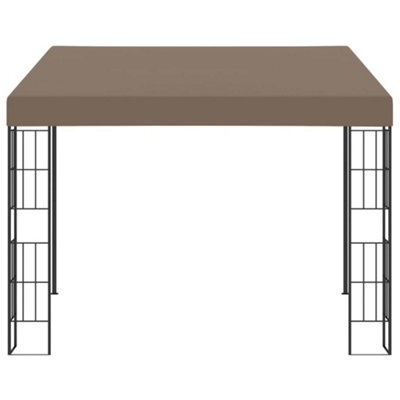 Berkfield Durable Wall-Mounted Gazebo 3X3 M Taupe Fabric - image 1