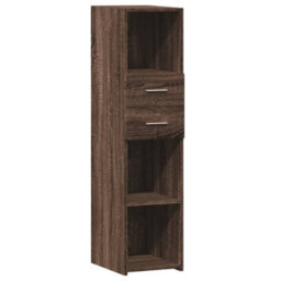 Berkfield Highboard Brown Oak 30X42.5X124 Cm Engineered Wood - thumbnail 2
