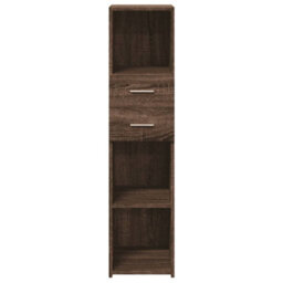 Berkfield Highboard Brown Oak 30X42.5X124 Cm Engineered Wood - thumbnail 4