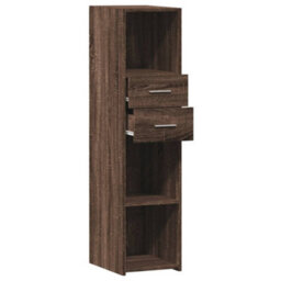 Berkfield Highboard Brown Oak 30X42.5X124 Cm Engineered Wood - thumbnail 7