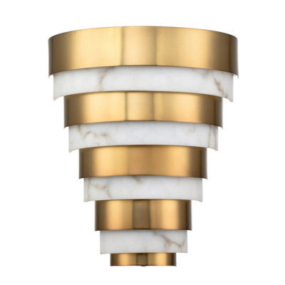 Luminosa Lighting Luminosa Hinkley Echelon Integrated Led Flush Wall Lamp Heritage Brass, 3000K - image 1