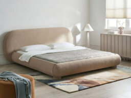 Beliani Bed Boucle Bayel 180 X 200 Cm (Eu Super King) Taupe - thumbnail 2
