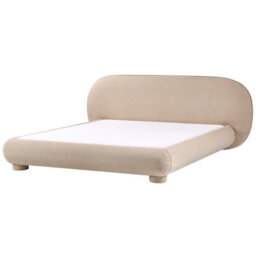 Beliani Bed Boucle Bayel 180 X 200 Cm (Eu Super King) Taupe - thumbnail 4
