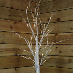 Samuel Alexander 2.4M (8Ft) Light Up Christmas Birch Tree With 136 Warm White Leds - thumbnail 5