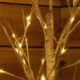 Samuel Alexander 2.4M (8Ft) Light Up Christmas Birch Tree With 136 Warm White Leds - thumbnail 6