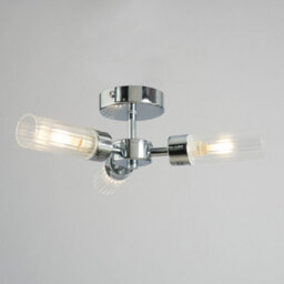 Litecraft Mavis 3 Arm Chrome Semi Flush Bathroom Ceiling Light - thumbnail 3