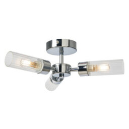 Litecraft Mavis 3 Arm Chrome Semi Flush Bathroom Ceiling Light - thumbnail 2