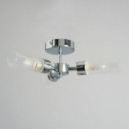 Litecraft Mavis 3 Arm Chrome Semi Flush Bathroom Ceiling Light - thumbnail 4