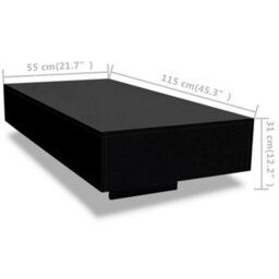 Walplus Coffee Table High Gloss Black - Mdf - thumbnail 5
