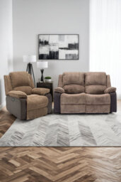 More4Homes Postana Electric Recliner Jumbo Cord 1+2 Seater Sofa Set (Brown) - thumbnail 1