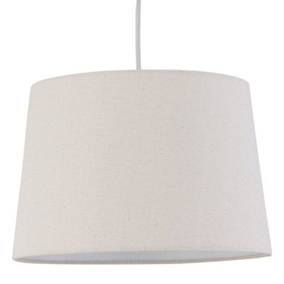 First Choice Lighting Zoey Natural Linen Easy Fit Pendant Or Lamp Shade - image 1