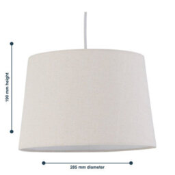 First Choice Lighting Zoey Natural Linen Easy Fit Pendant Or Lamp Shade - thumbnail 6