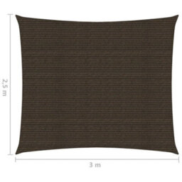 Berkfield Sunshade Sail 160 G/m2 Brown 2.5X3 M Hdpe - thumbnail 6
