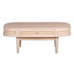 Buttercup Farm Valencia 1 Drawer Coffee Table - Cane & Mango Wood - L55 X W115 X H45 Cm - thumbnail 1