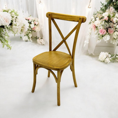 Light Rustic Cross Back Wooden Chairs, Rustic Wooden Dining Chairs, Wedding Chair Be Furniture - image 1