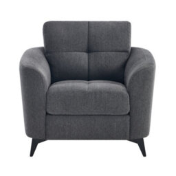 More4Homes Solna Modern Scandi Style Fabric Living Room Chair (Charcoal) - thumbnail 3