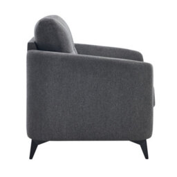More4Homes Solna Modern Scandi Style Fabric Living Room Chair (Charcoal) - thumbnail 4