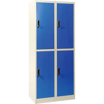 Manutan Expert Hanging Rail Lockers - 4 Doors & 2 Columns - Metal Storage - Flat Pack