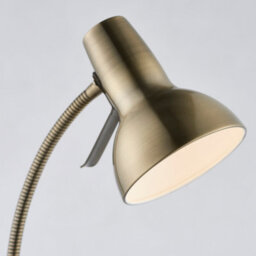 Anson Lighting Aldo Floor Light Finished In Antique Brass Plate And Gloss White - thumbnail 3