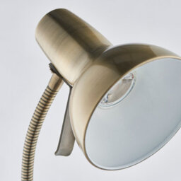 Anson Lighting Aldo Floor Light Finished In Antique Brass Plate And Gloss White - thumbnail 6
