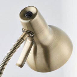Anson Lighting Aldo Floor Light Finished In Antique Brass Plate And Gloss White - thumbnail 5