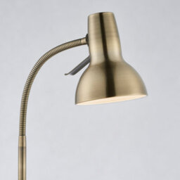 Anson Lighting Aldo Floor Light Finished In Antique Brass Plate And Gloss White - thumbnail 4