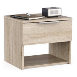 FurniComp LTD Furnicomp Chicago 1 Drawer Bedside Table - Kronberg Oak - thumbnail 1