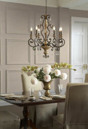 Elegant 6 Bulb Heirloom Chandelier Pendant Light With Led E14 60W Bulbs - thumbnail 3