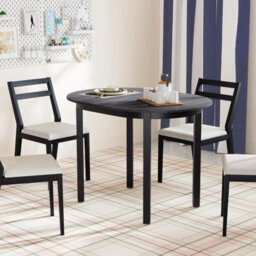 Gainoom Wooden Dining Table For 2-4 People 110 X 78 Cm Oval Kitchen Table-Grey - thumbnail 4