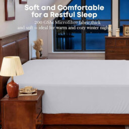 Bedlooms King Fitted Sheet 30Cm Extra Deep-Brushed Microfiber Deep Pocket Elasticated Fitted Bed Sheets Silver, 152X200Cm - thumbnail 3