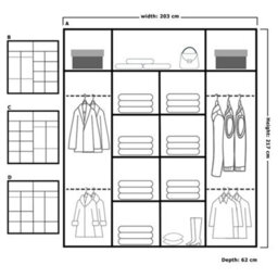 Sliding Wardrobes 4 u LTD Sliding Wardrobes 4U Buckingham Mirror Sliding Door Wardrobe - White W203Cm, H217Cm - thumbnail 3