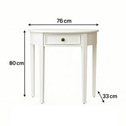 Melody Maison Ivory Half Moon Table - Daventry Ivory Range - thumbnail 9