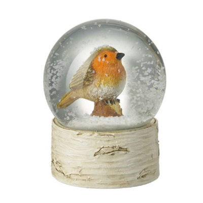 Heaven Sends Christmas Miniature Robin Snow Globe, 8 X 5.8 Cm, Decorative Christmas Ornament