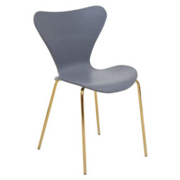 Orsina Elegant Design Dining Chair With Grey Seat, Comfortable Breakfast Room Chair, Versatile Outdoor Chair - thumbnail 2