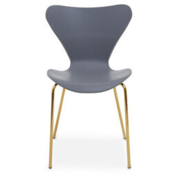 Orsina Elegant Design Dining Chair With Grey Seat, Comfortable Breakfast Room Chair, Versatile Outdoor Chair