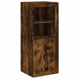 Berkfield Sideboards With Led Lights 3 Pcs Smoked Oak Engineered Wood - thumbnail 8