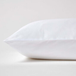 Homescapes White Organic Cotton Continental Pillowcase 400 Tc, 40 X 80 Cm - thumbnail 2