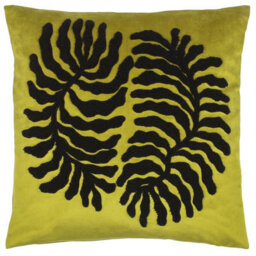 Furn. Maldive Botanical Velvet Tufted Feather Filled Cushion - thumbnail 1