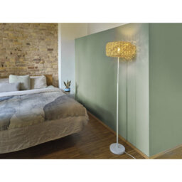 Osram Decor Paper Bale Floor Lamp E27 Beige Boho Style Standing Light - thumbnail 6