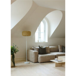 Osram Decor Paper Bale Floor Lamp E27 Beige Boho Style Standing Light - thumbnail 9