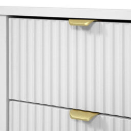 Tireno Bis Modern Grooved Drawer Desk In Black Molet Finish Elegant Workspace Solution - thumbnail 4