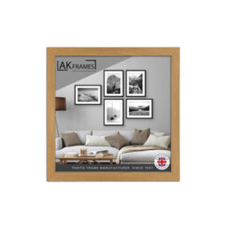 "AK Frames Sleek 14X14"" Oak Thin Modern Picture Frame - Slim And Design For Posters, Prints And Photos - Elegant Wall Frame Decor" - thumbnail 1