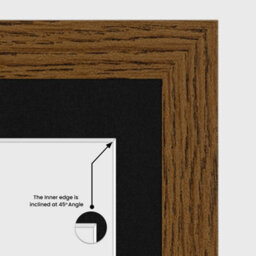 AK Frames 40X20Cm Dark Oak Modern Multi Photo Frame With Black Mount - Holds 3 Apertures (3X) 6X4 Photos - thumbnail 7
