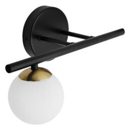 Long Life Lamps Company Modern Indoor Frosted Glass Globe Scone Matte Black Wall Light H3088 With Led G9 Warm White - thumbnail 4