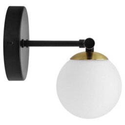 Long Life Lamps Company Modern Indoor Frosted Glass Globe Scone Matte Black Wall Light H3088 With Led G9 Warm White - thumbnail 3