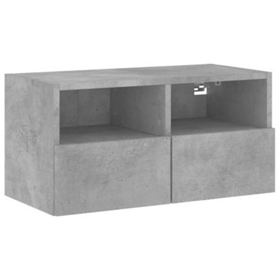 Berkfield Durable Tv Wall Cabinet Concrete Grey 60X30X30 Cm Engineered Wood - image 1