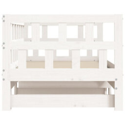 Berkfield Daybed With Trundle White 90X190 Cm Solid Wood Pine - thumbnail 7