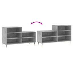Berkfield Shoe Cabinet Concrete Grey 102X36X60 Cm Engineered Wood - thumbnail 7