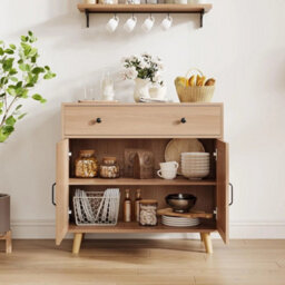 Buffet Sideboard Cabinet W Drawer Storage Coffee Bar Kitchen Table - thumbnail 3